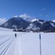 Die Loipen sind wirklich erster Güte. Der Ausblick – hier auf Geißhorn (Bildmitte) und Rhonenspitze (rechts) auch. Geißhorn, Rhonenspitze