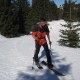 Und auch der Bär muss sich eingestehen, dass sich so ein Ski mit Fellen unten dran bergauf doch ganz angenehm fährt (im Vergleich zu einem gewachsten Langlaufski). Rodelbahn Krinnenalpe