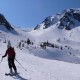 Gefühlte Stunden später: nach dem Pontenkar werden nicht nur des Skifahrers Schwünge zuversichtlicher. Abfahrt Stuibenalpe