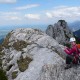 Dem Bären dürstet noch nach einer letzten Route – also fix den Grat geritten und die Kante wieder hinabgeschlittert. Reitgrat